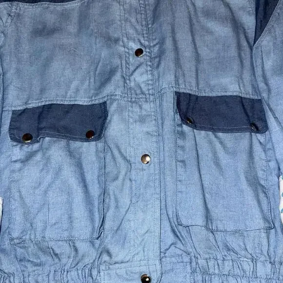 Back To The Future Marty McFly Halloween Costume Jacket L Snap Button Front - Picture 3 of 6